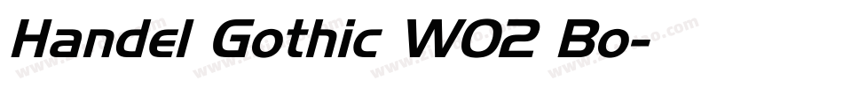 Handel Gothic W02 Bo字体转换